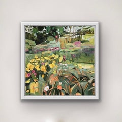 Cottage-Garten in Coleshill, Landschaft, Blumen, Wiesen
