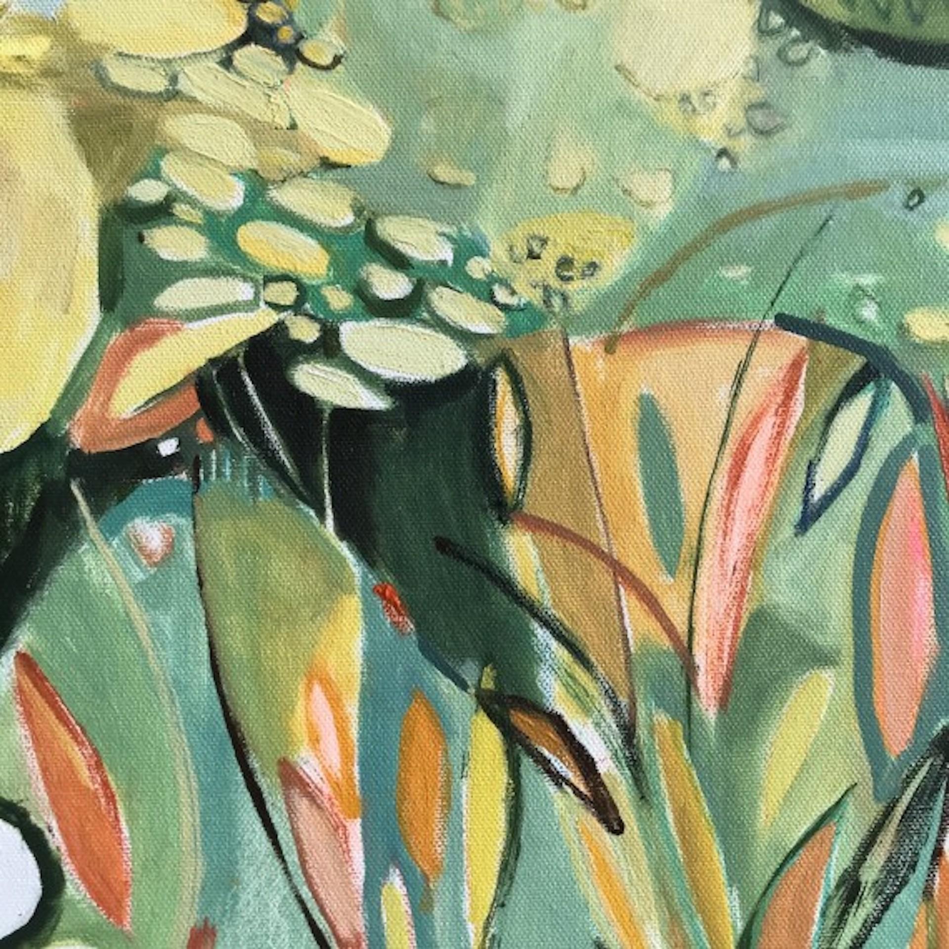 Giardino con Achillea II, Elaine Kazimierczuk in vendita 4