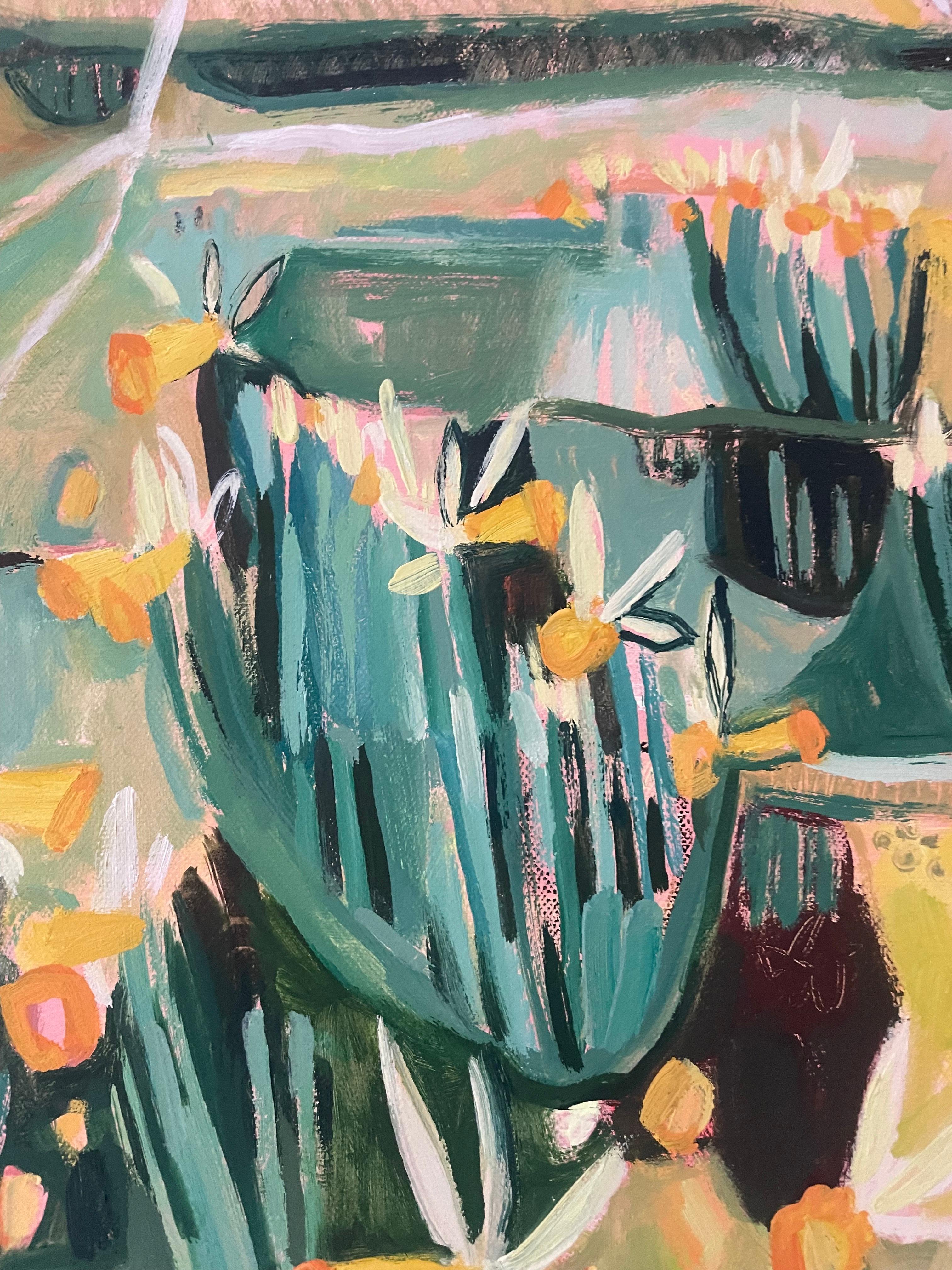 Daffodilly Diptych, Original Painting, Landscape, Nature, Flowers For Sale 4