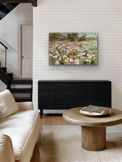 Gänseblümchen, Gänseblümchen, Gänseblümchen, Originalgemälde, Landschaft, zeitgenössisch