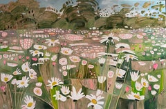 Daisies, Daisies, Daisies, original painting, landscape, contemporary
