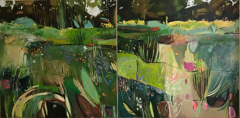 Elaine Kazimierczuk Diptych Merton Borders At The Oxford