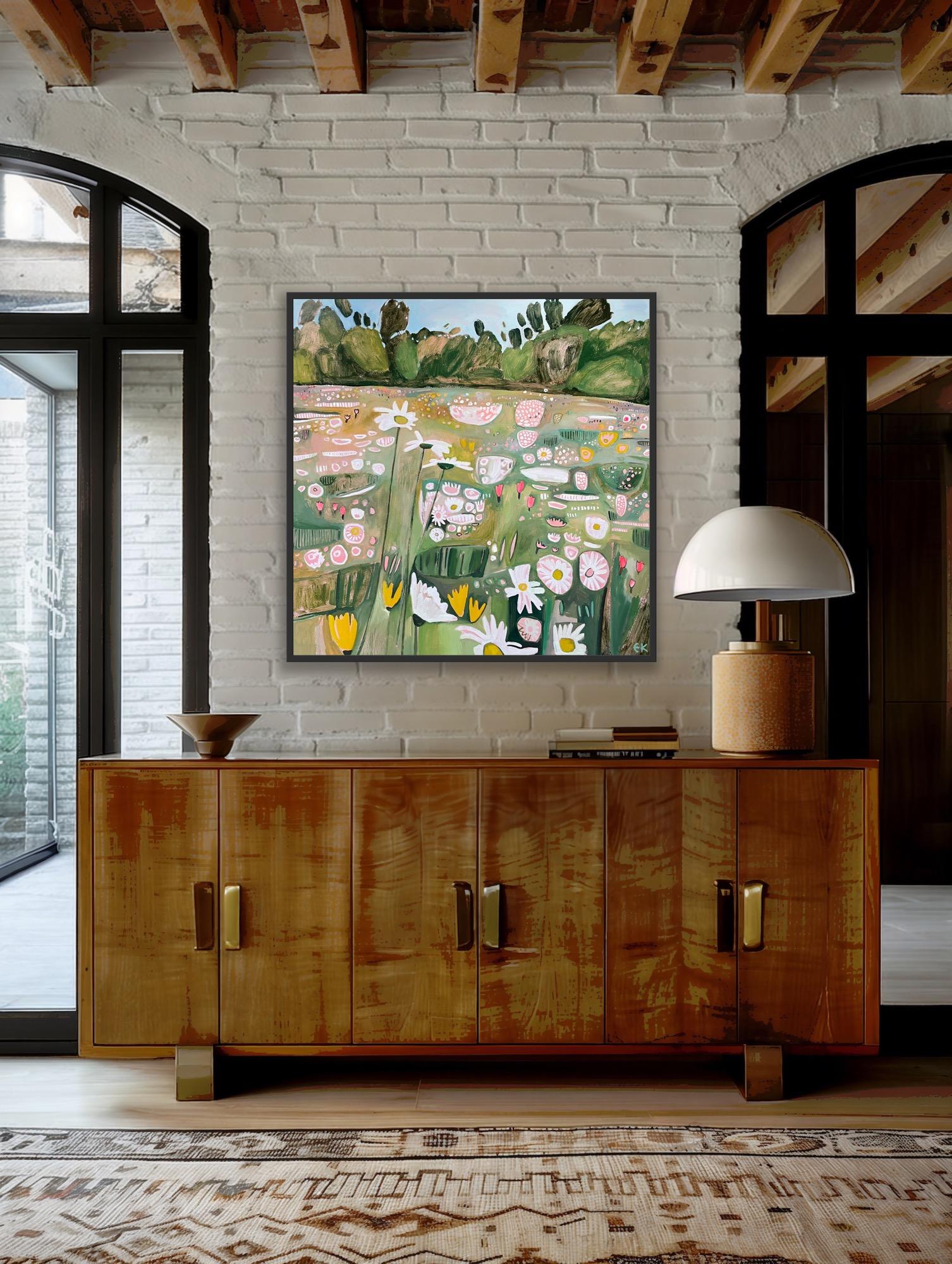 Cette œuvre est le panneau droit d'une paire de tableaux qui forment un diptyque. Le diptyque se compose de deux panneaux représentant une prairie de fleurs sauvages traditionnelle en pleine floraison. Bien que les peintures puissent être