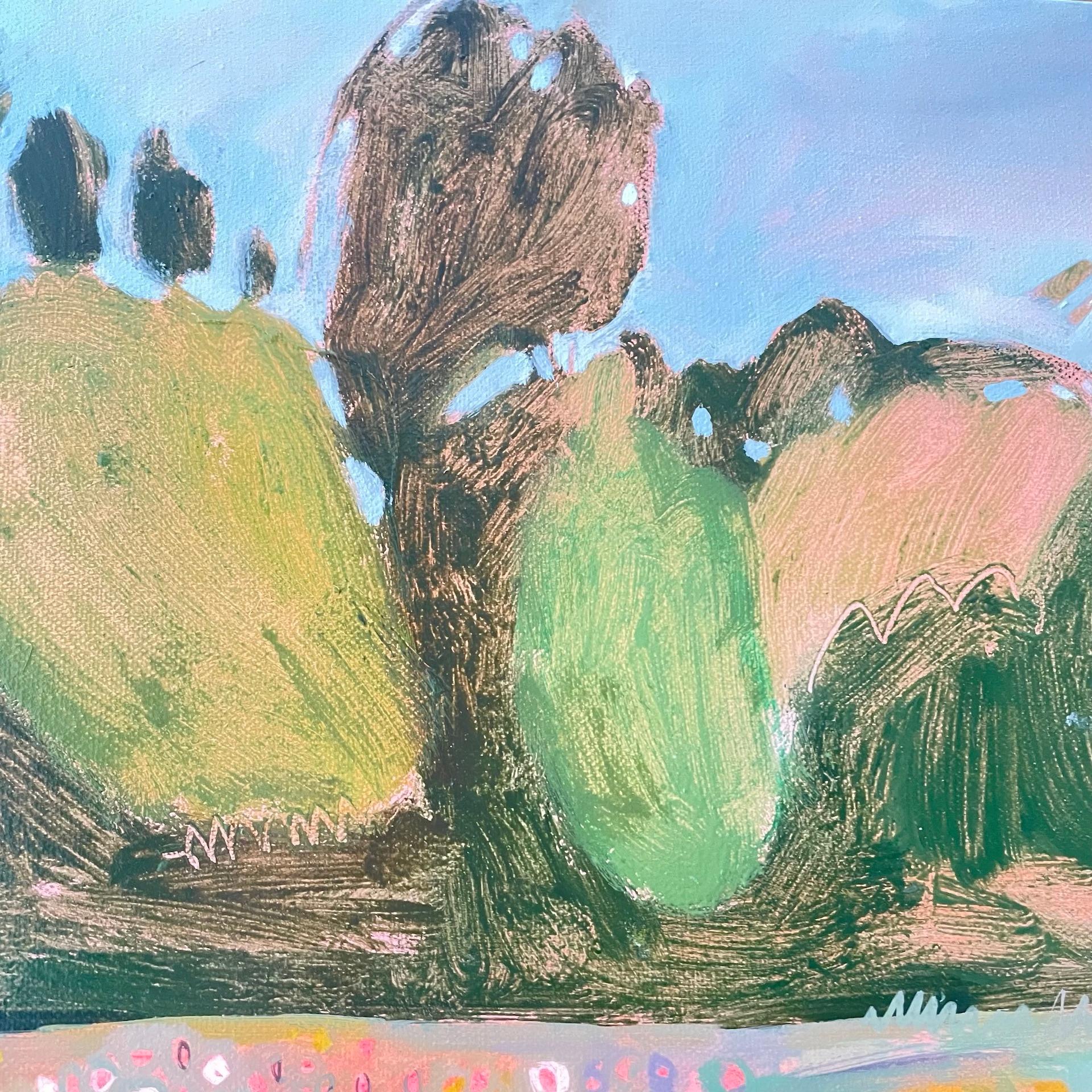 Double Diptyque de marguerites, Peinture originale, Paysage, Nature, Fleurs 4