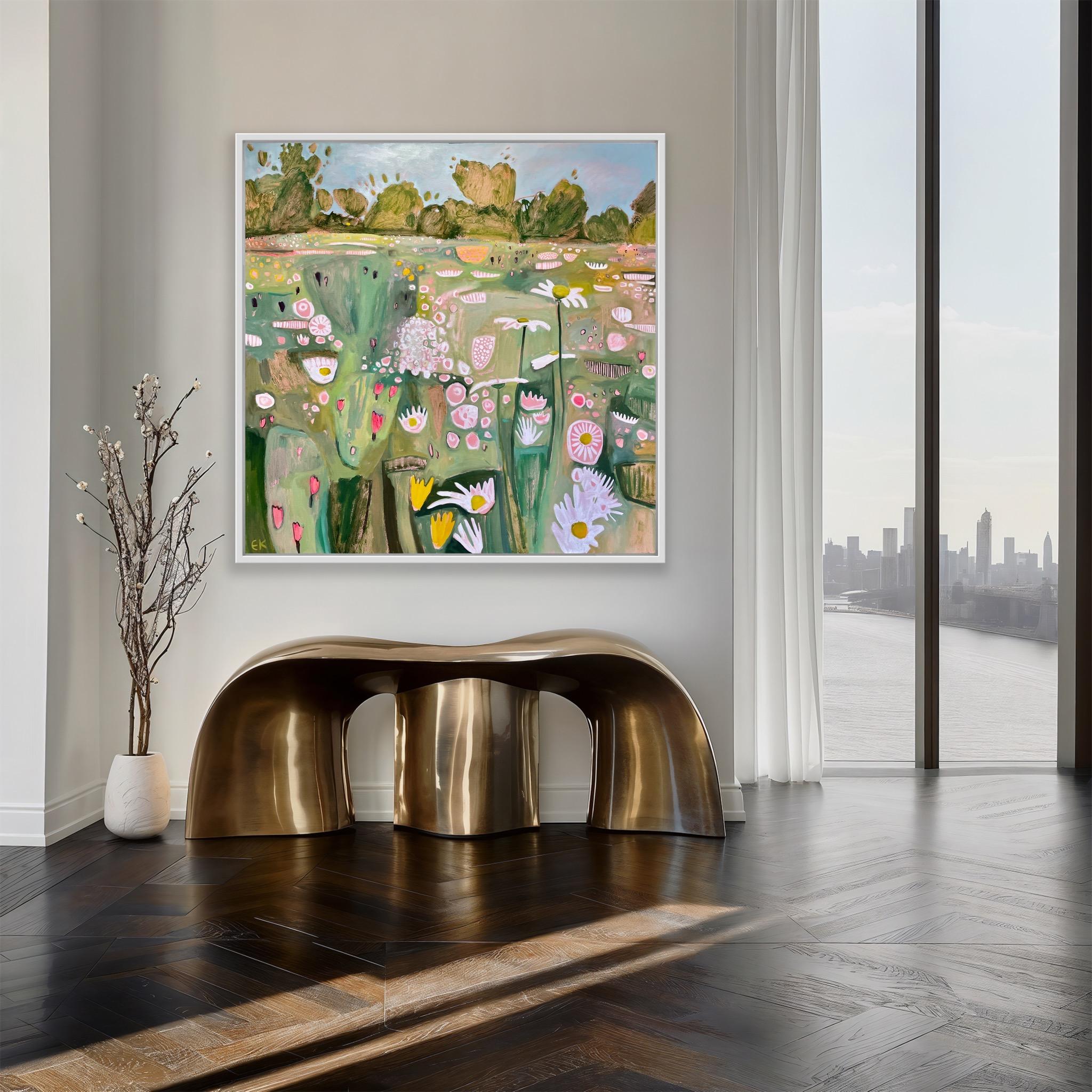 Double Diptych right hand panel, Original Painting, Landscape, Nature, Flowers 7