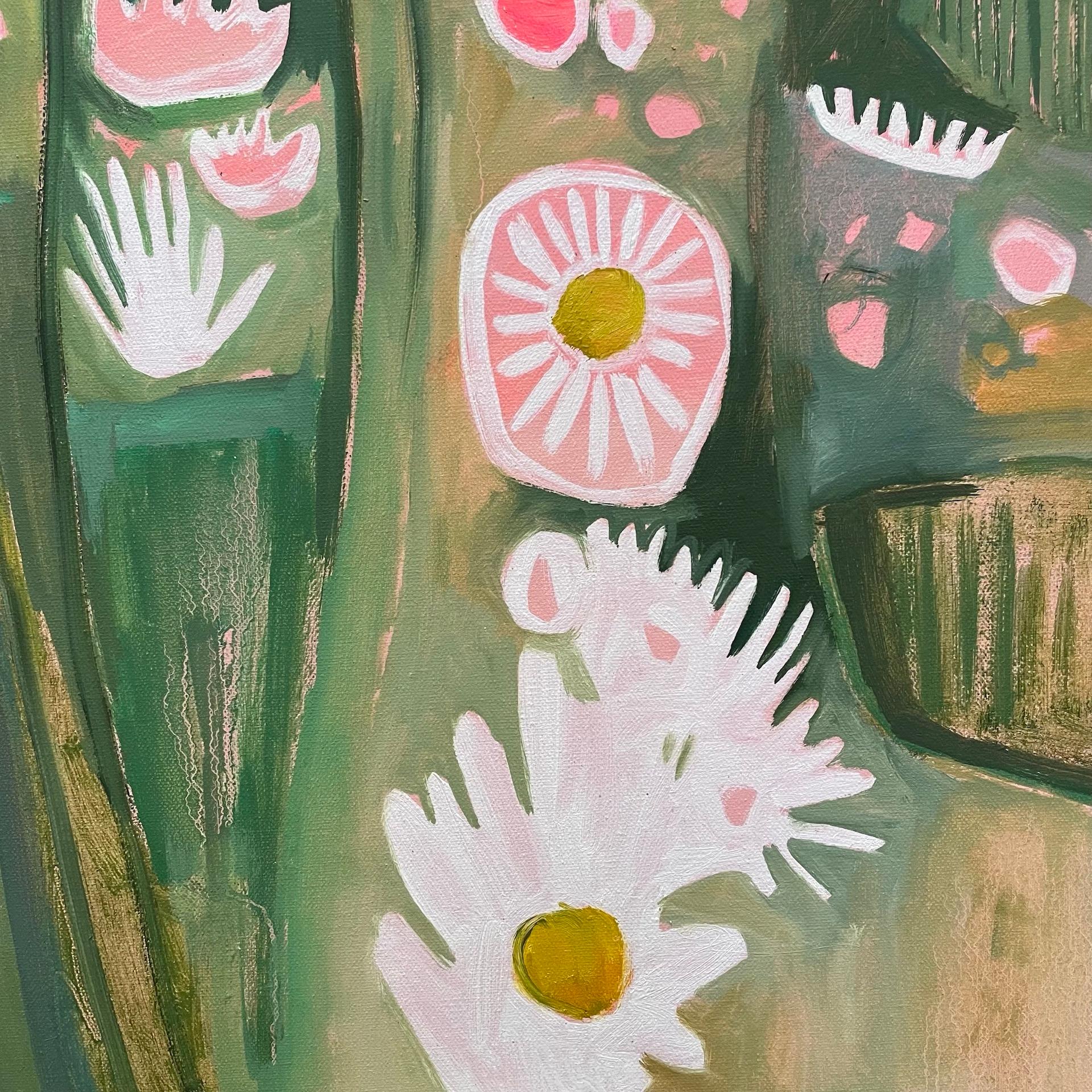 Double Diptych right hand panel, Original Painting, Landscape, Nature, Flowers 3