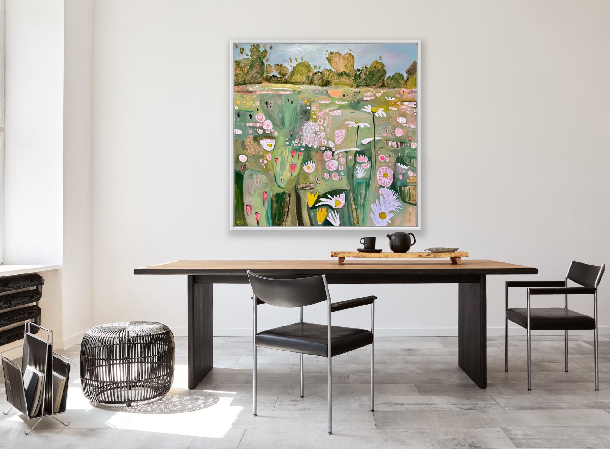 Double Diptych right hand panel, Original Painting, Landscape, Nature, Flowers 5
