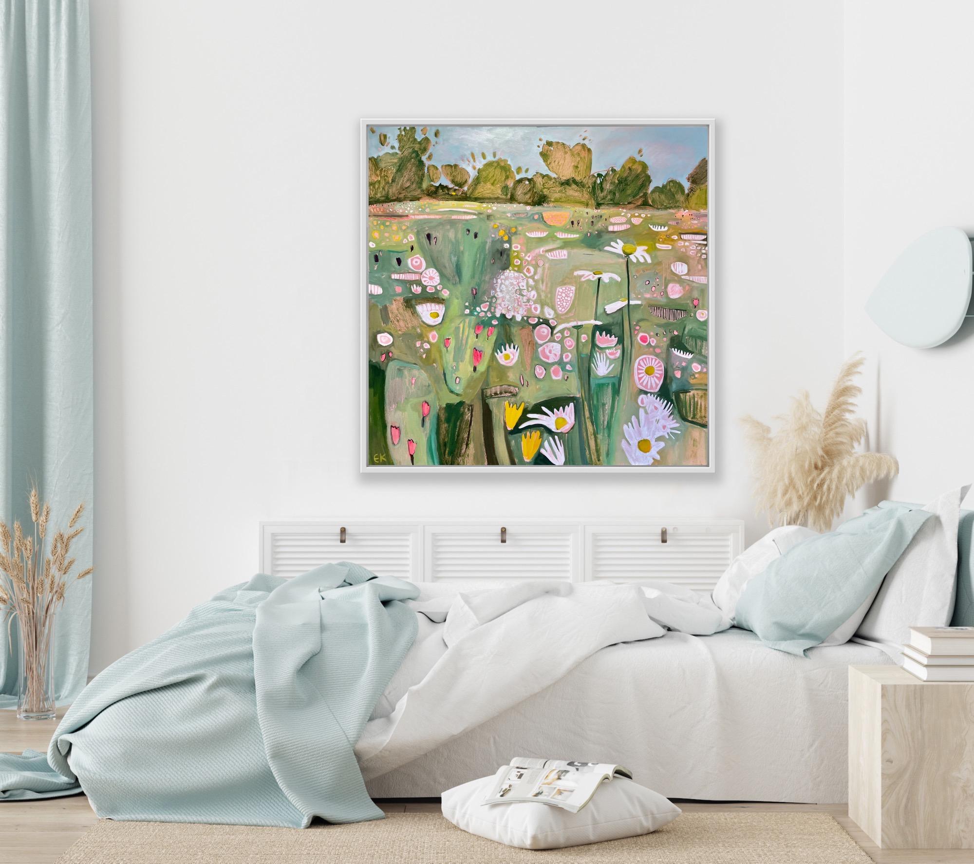 Double Diptych right hand panel, Original Painting, Landscape, Nature, Flowers 6