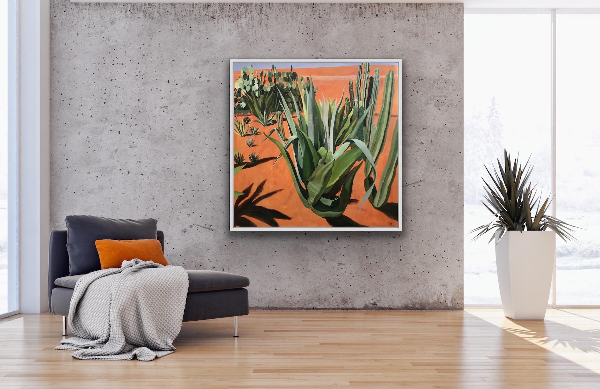 Cacti with Shadows, Musee de la Palmeraie, Morocco, Desert art, Plants, Cactus For Sale 1