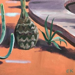 Elaine Kazimierczuk, Cactus and Large Palm, Majorelle Gardens, Morocco