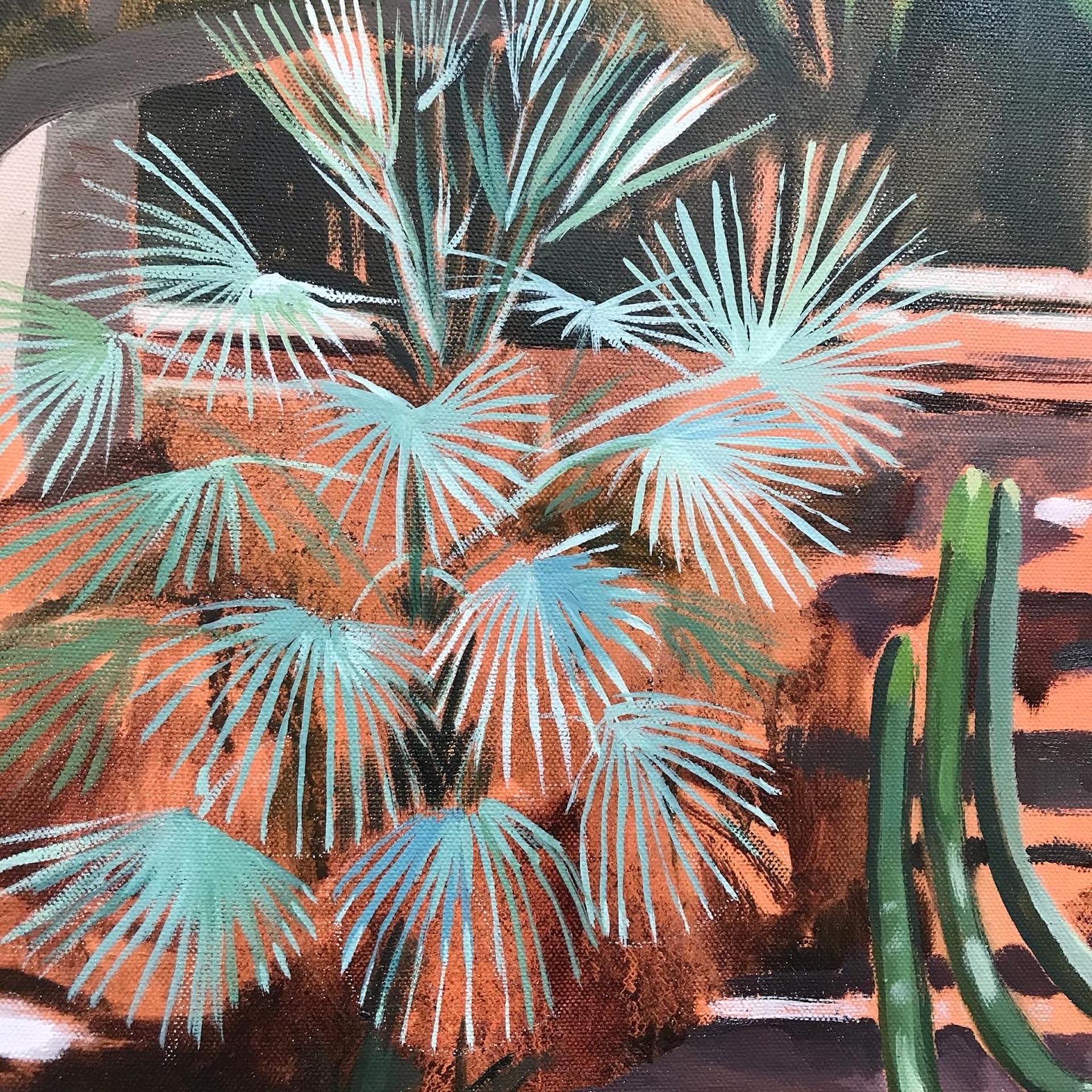 Elaine Kazimierczuk
Cactus and Large Palm, Majorelle Gardens, Morocco
Original Landscape Painting
Oil Paint on Canvas
Canvas Size: H 95cm x W 95cm
Sold Unframed
(Please note that in situ images are purely an indication of how a piece may