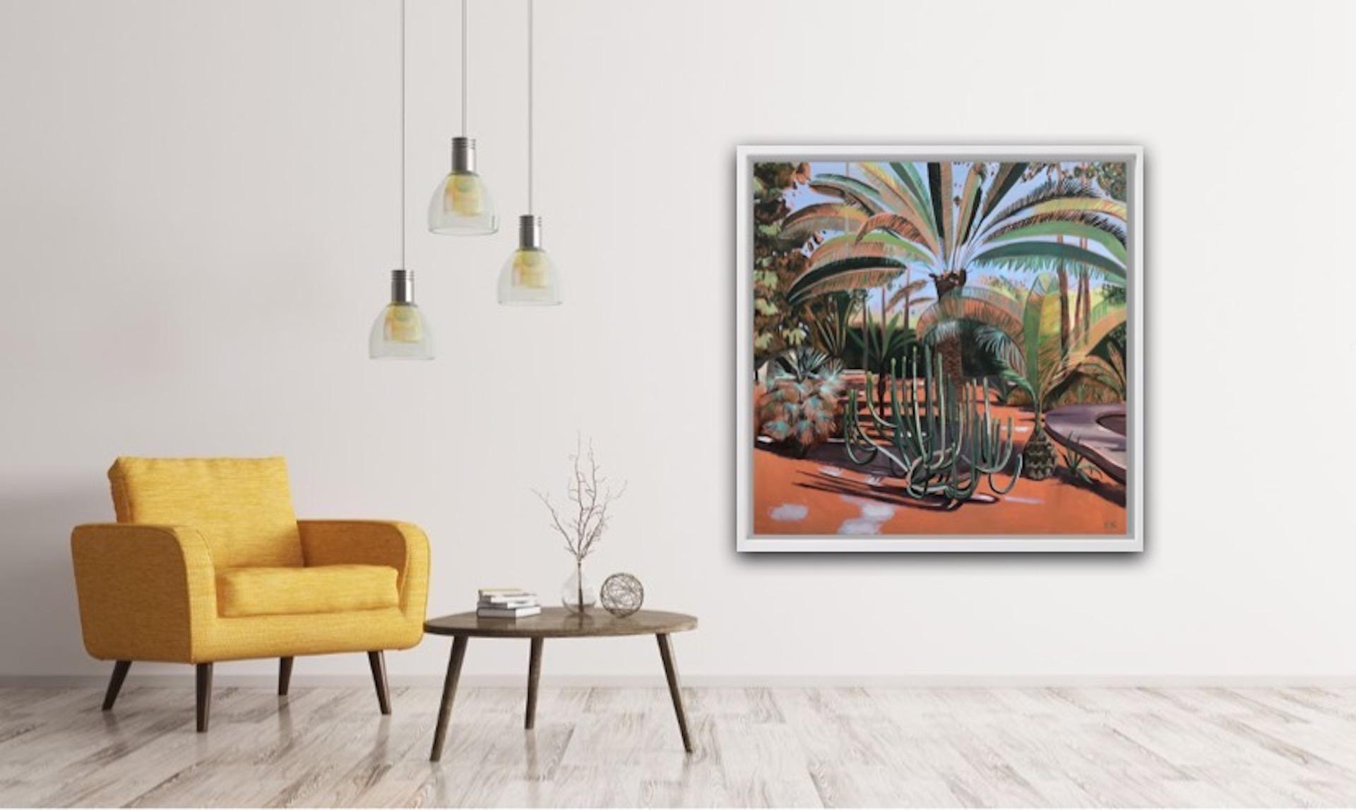 Elaine Kazimierczuk, Cactus and Large Palm, Majorelle Gardens, Morocco  For Sale 4