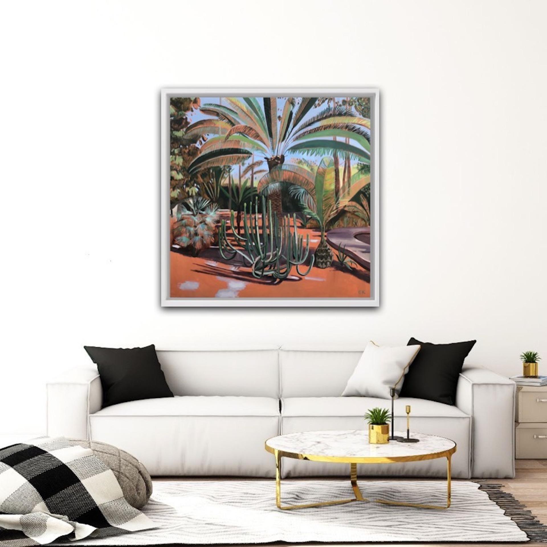 Elaine Kazimierczuk, Cactus and Large Palm, Majorelle Gardens, Morocco  For Sale 5