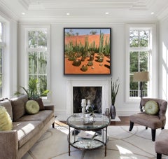 Cactus Madness, Musee de la Palmeraie, Morocco, Original painting, Desert art