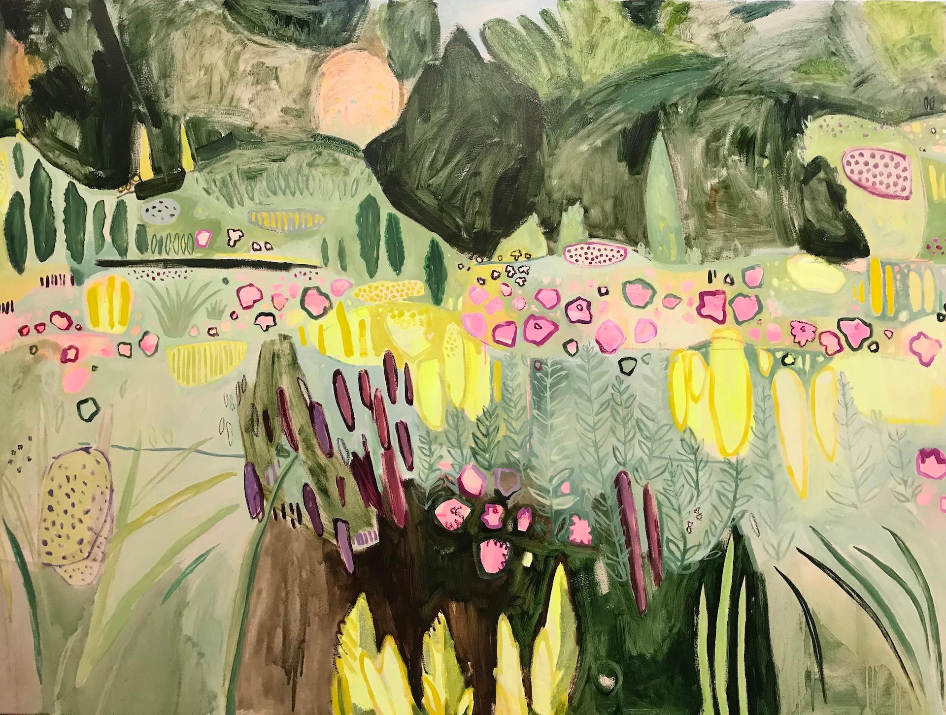 Elaine Kazimierczuk, Large Merton Beds 3 ,Original Abstract Landscape Painting