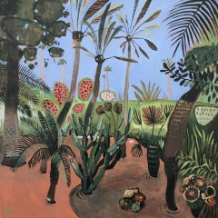 Elaine Kazimierczuk, Majorelle Gardens with Palms, Contemporary Art