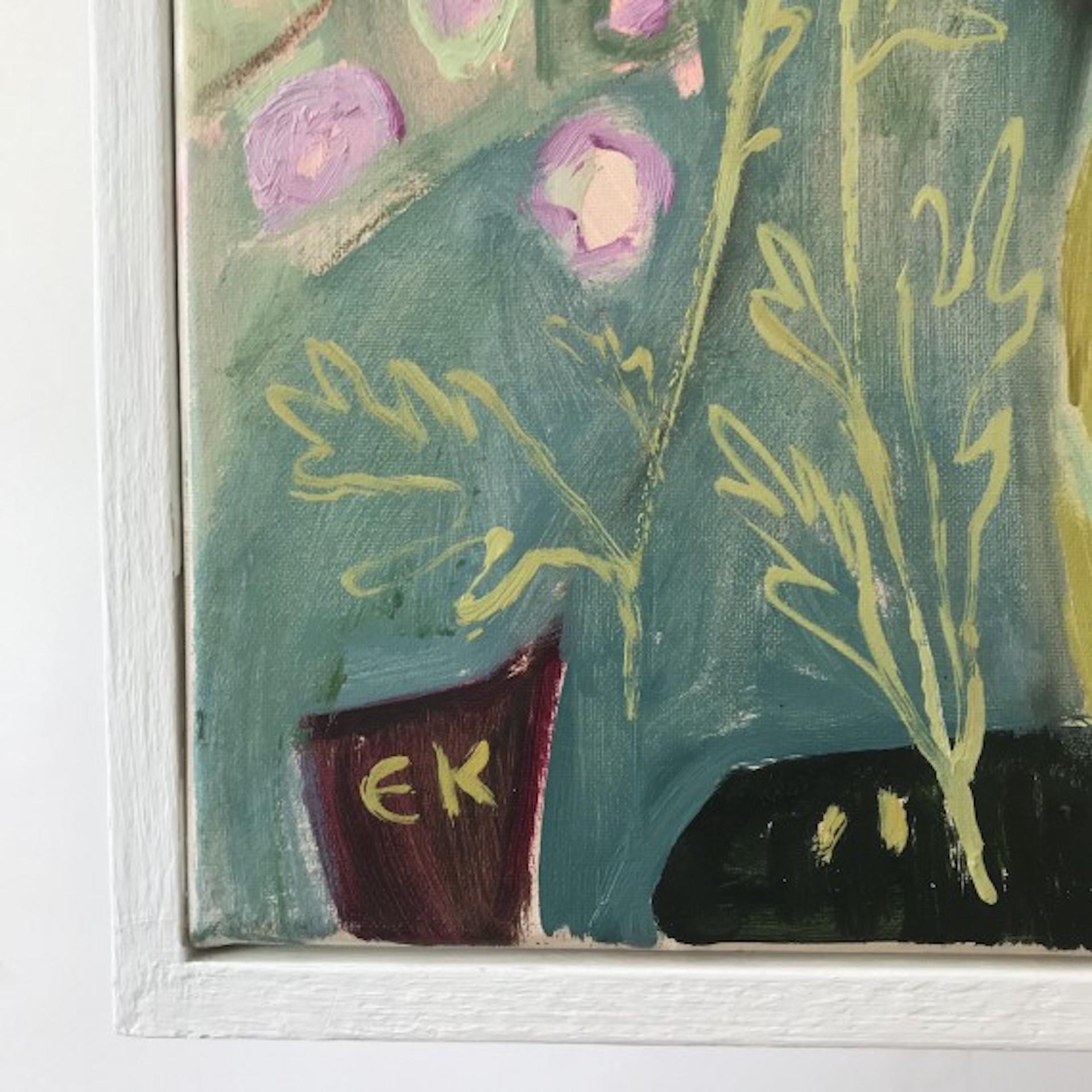 Elaine Kazimierczuk, Pink, Yellow and Purple in the Merton Borders, Floral Art 1