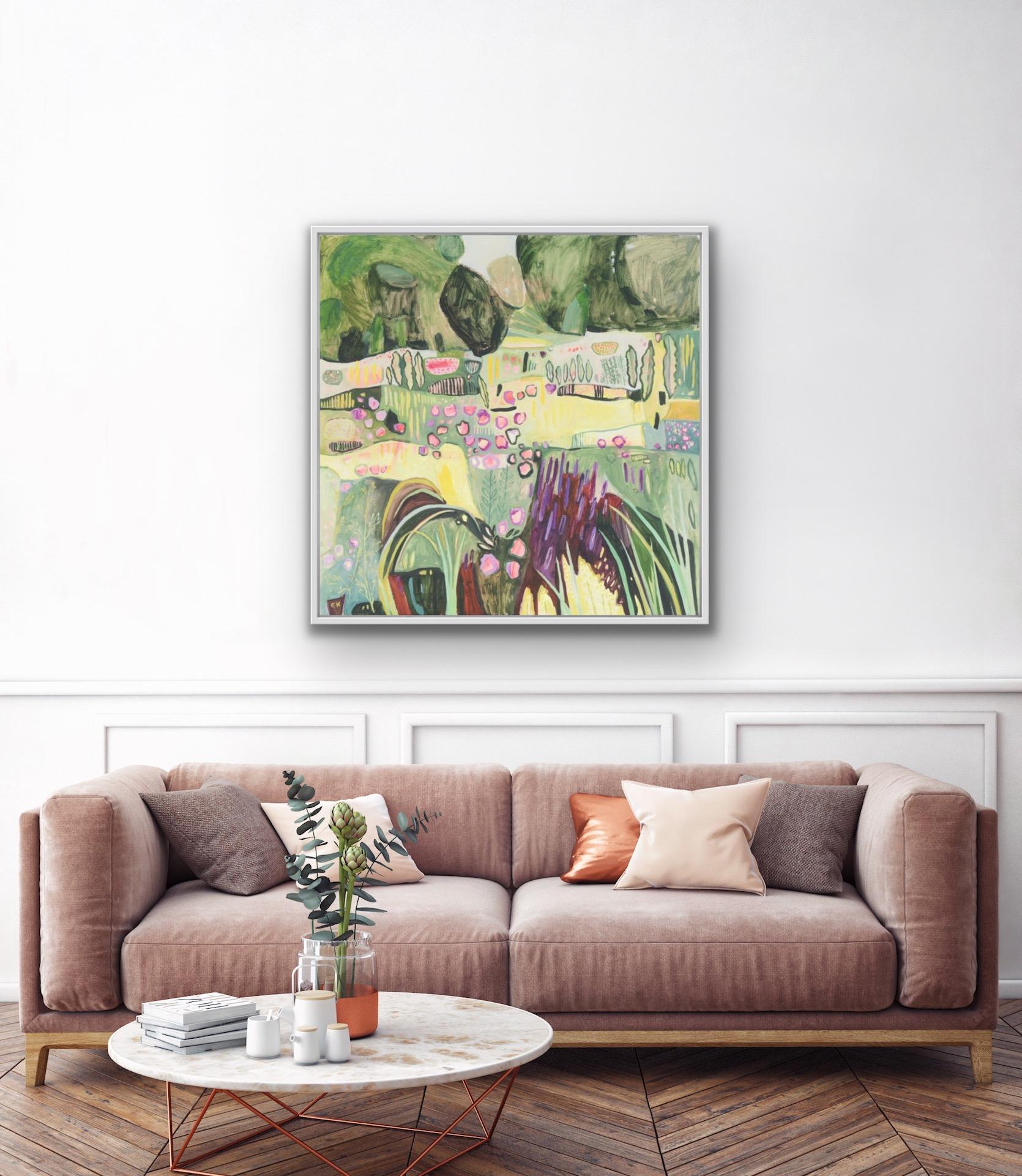 Elaine Kazimierczuk, Pink, Yellow and Purple in the Merton Borders, Floral Art 4