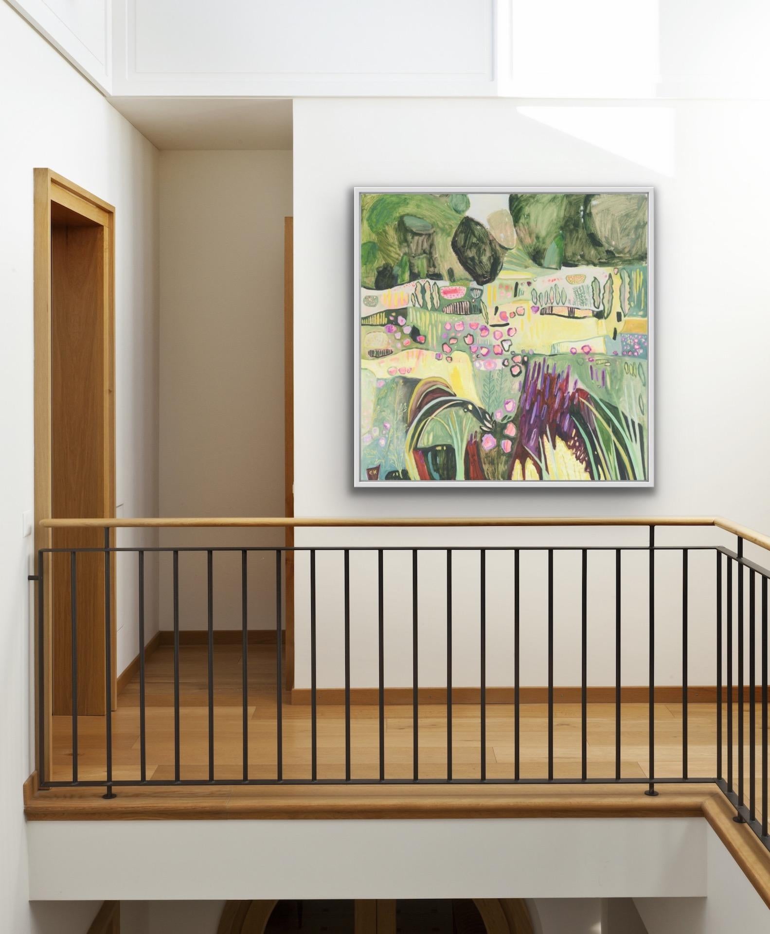 Elaine Kazimierczuk, Pink, Yellow and Purple in the Merton Borders, Floral Art 5