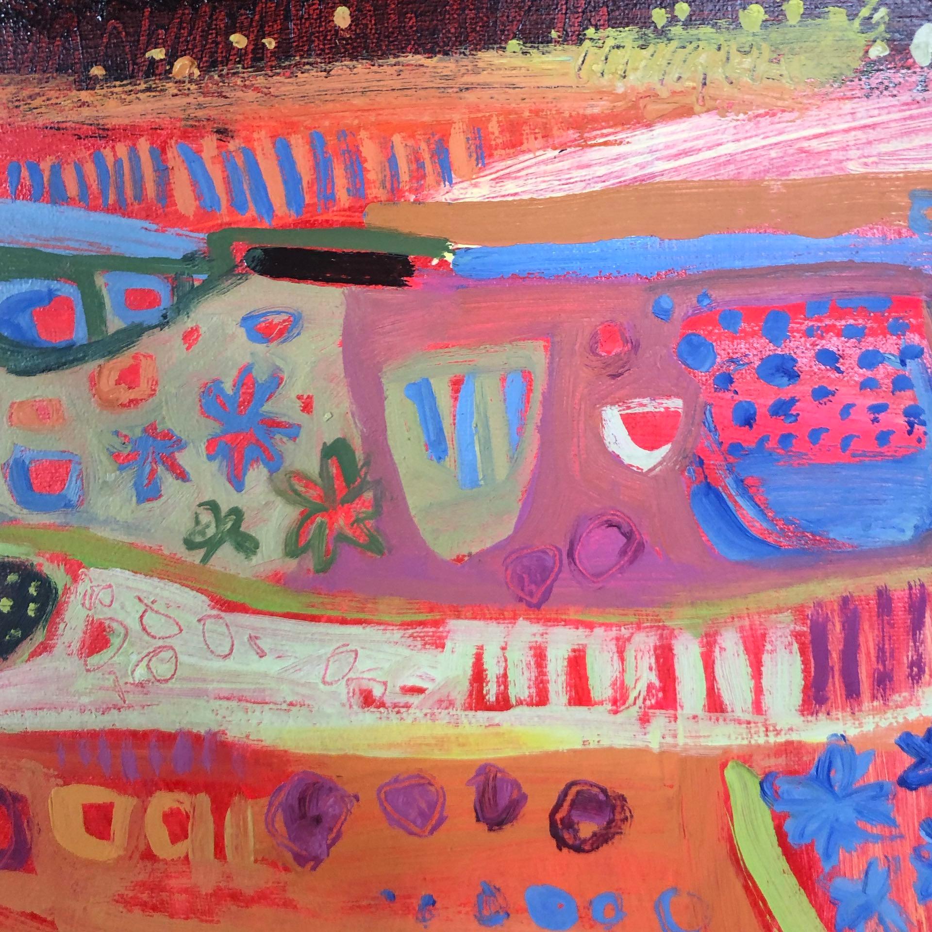 Elaine Kazimierczuk, Tuscany Meadow, Bright Art, Abstract Landscape Paintings 9