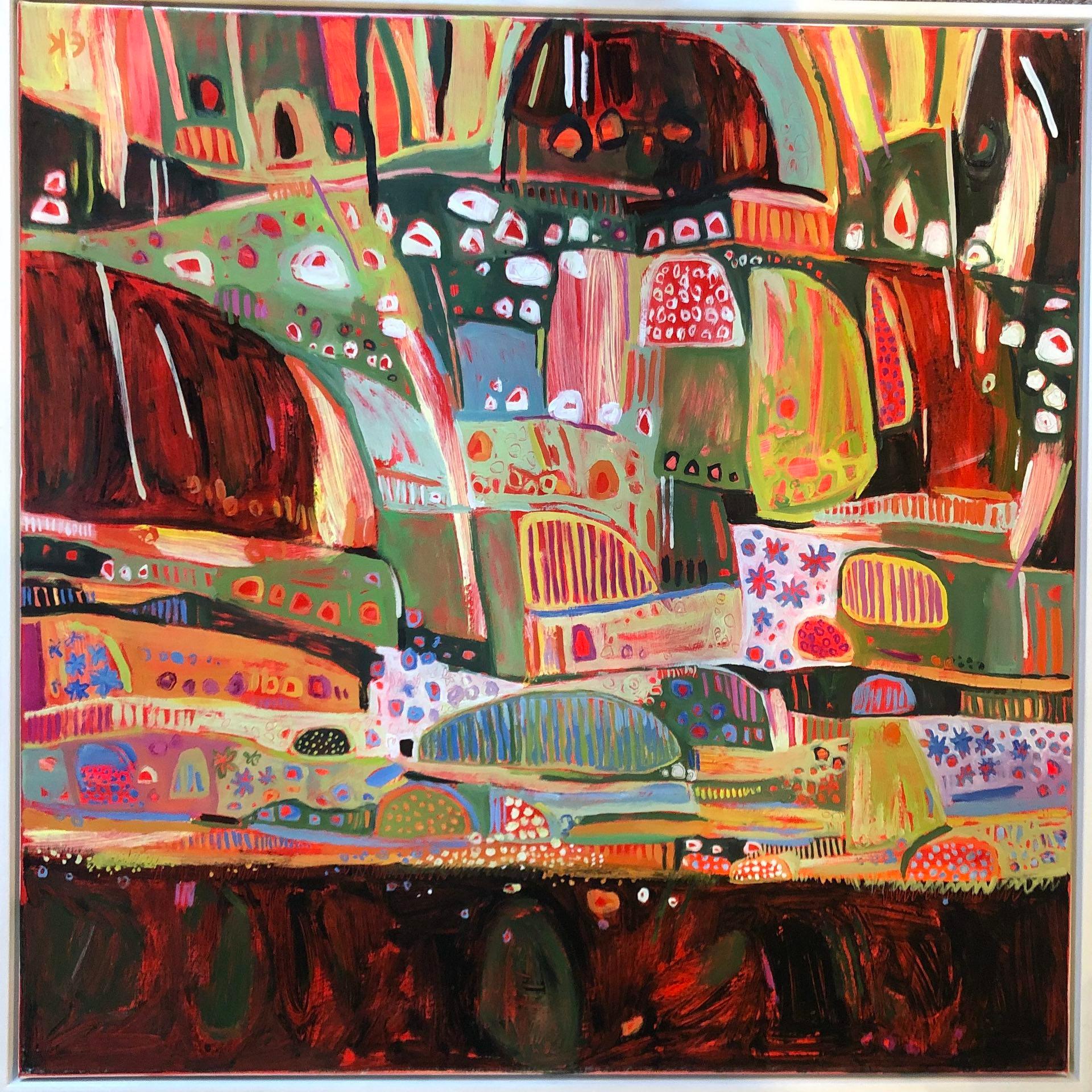 Elaine Kazimierczuk, Tuscany Meadow, Bright Art, Abstract Landscape Paintings 1