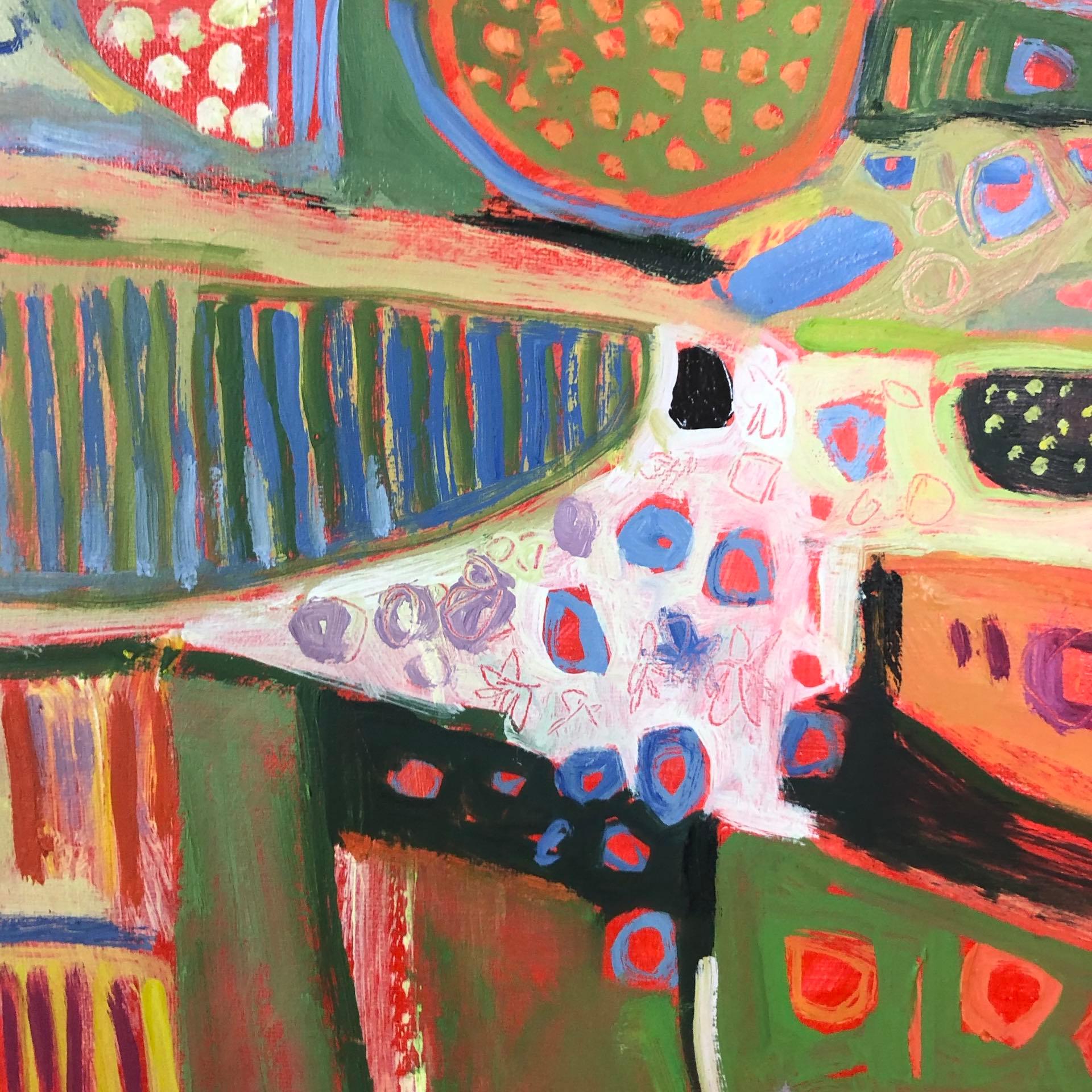 Elaine Kazimierczuk, Tuscany Meadow, Bright Art, Abstract Landscape Paintings 6