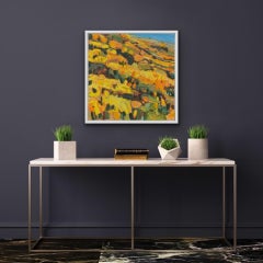 Wind across the Gorse II, Scotland, Original painting, Meadow, Nature, Yellow