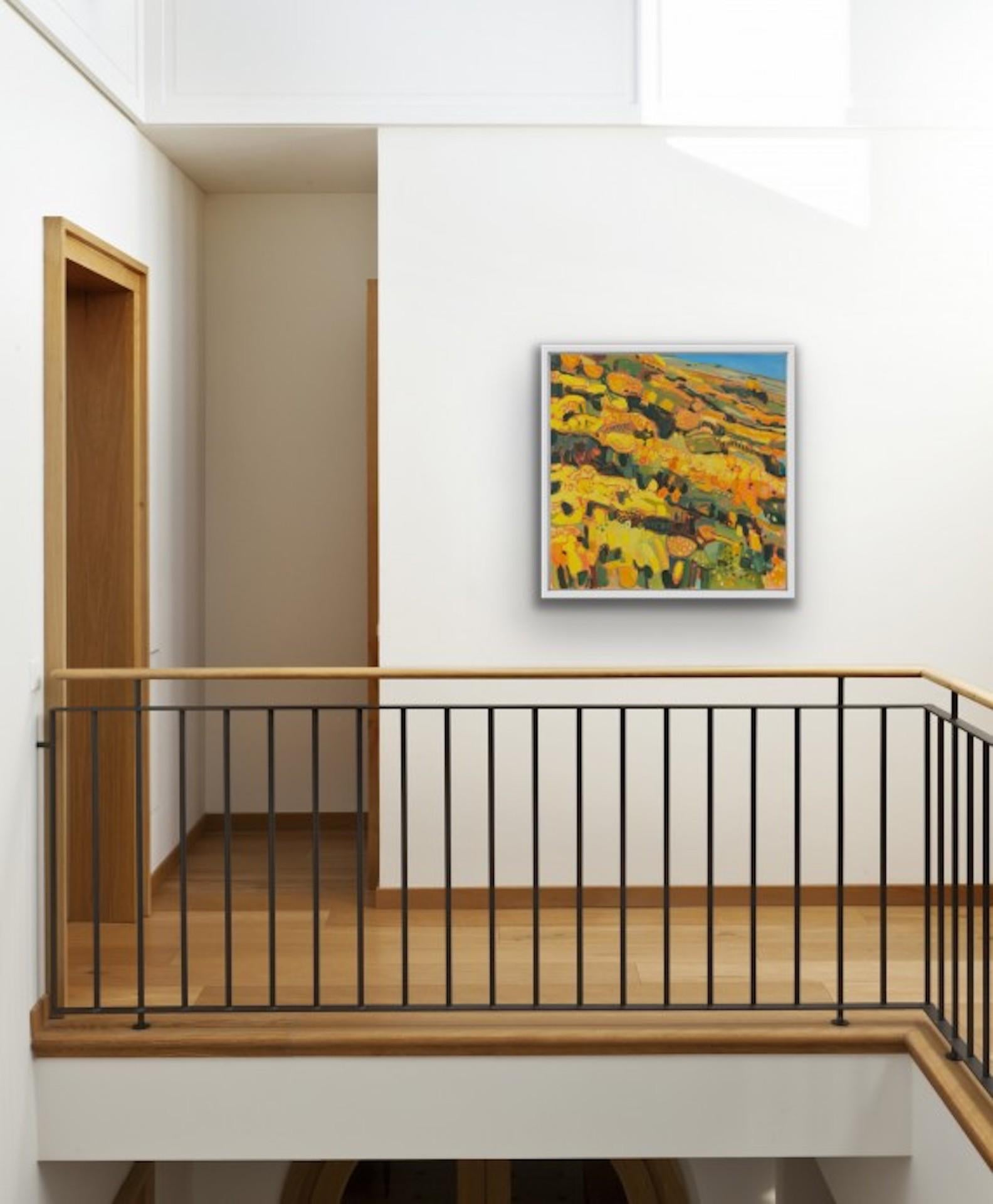 Vento sulle ginestre II, Scozia, Quadro originale, Prato, Nature, Giallo in vendita 4