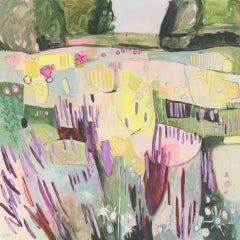 Elaine Kazimierczuk, Yellow, Pink and Purple in the Merton Beds, Affordable Art