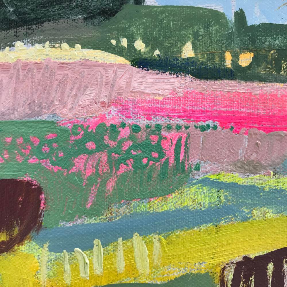 Eremurus (Pink Merton Beds), Naive Painting, Bright Art, Contemporary Landscape 3