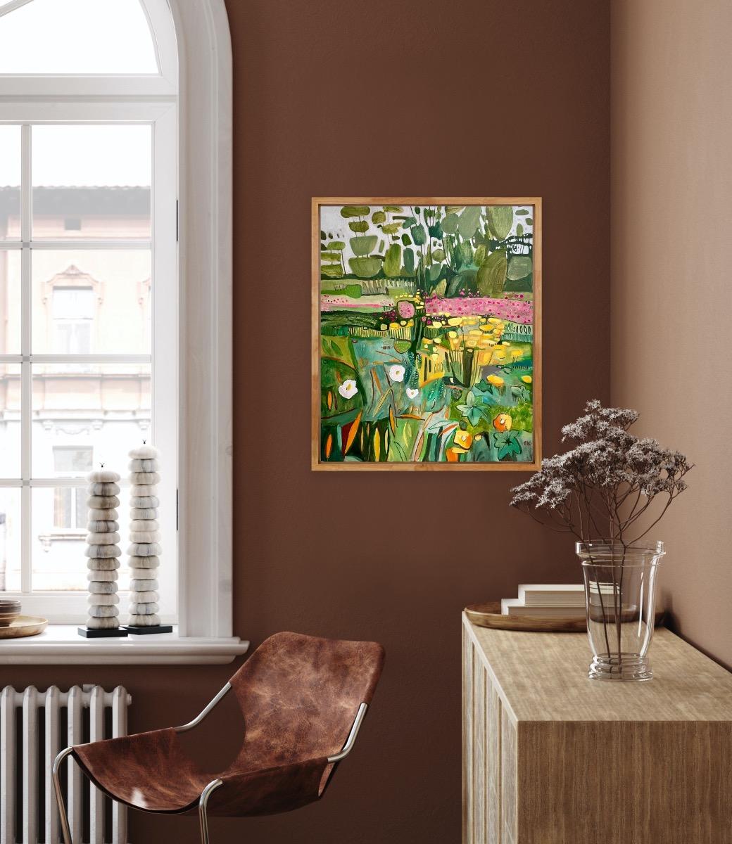 Having More Fun in the Garden, Original Painting, Landscape, Nature, Flowers For Sale 1