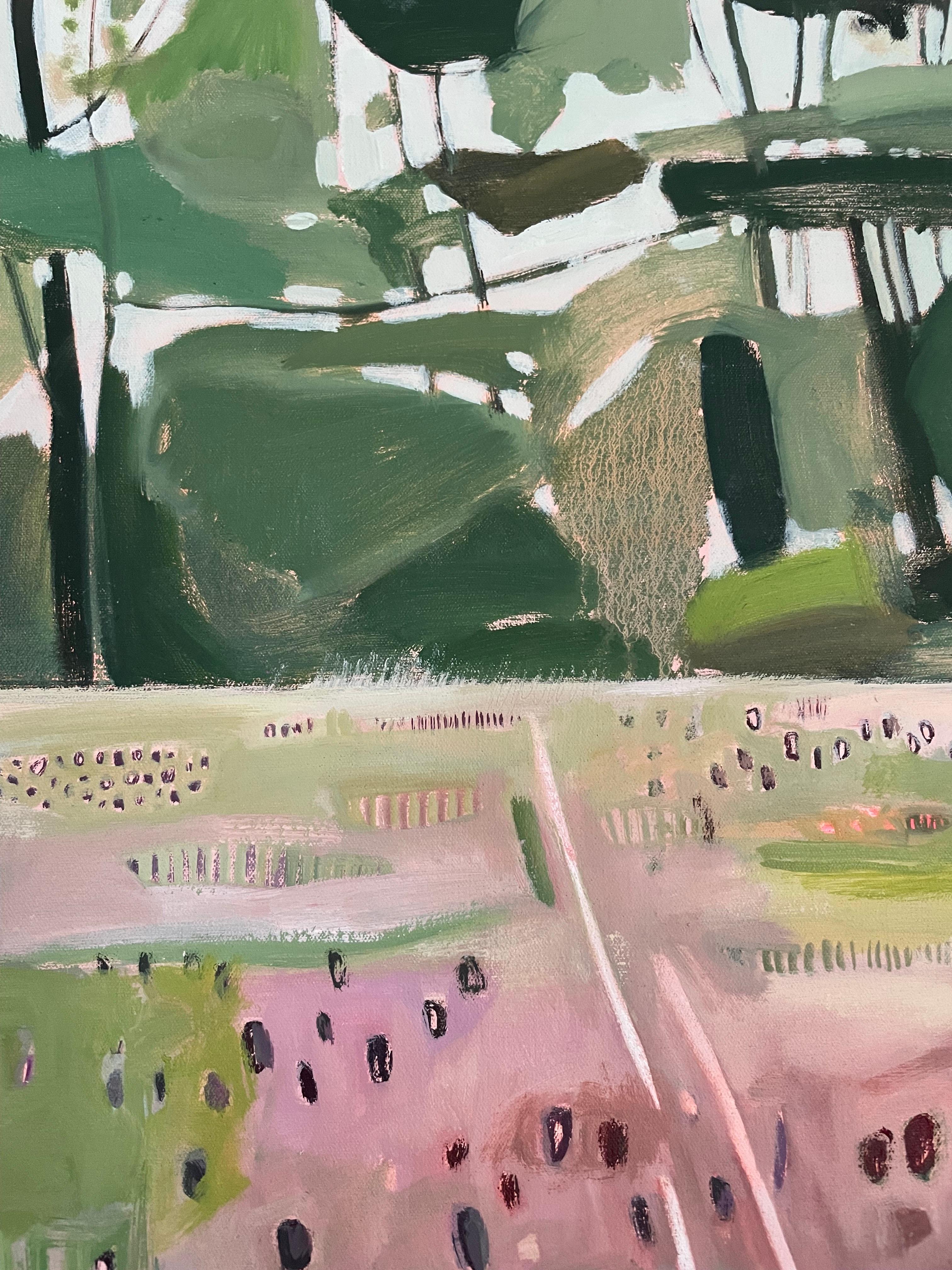 Prado de Hinksey, Tarde de brisa, Pintura original, Paisaje 2