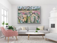 Hinksey Meadow in High Summer with Willow Walk, original painting