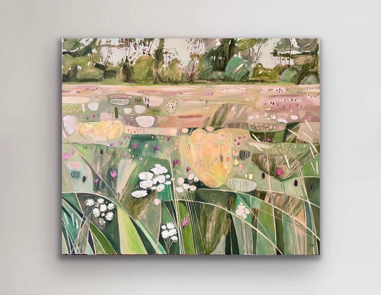 Hinksey Wiese im Juni, Originalgemälde, Landschaft, Natur im Angebot 3