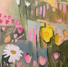 Large Joan's Hill Farm 1 580 & 4 581, diptych, original painting, contemporary