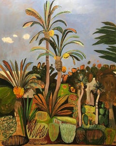 Le Jardin Secret, Morocco, Elaine Kazimierczuk, Lanscape, Original Art, Tree
