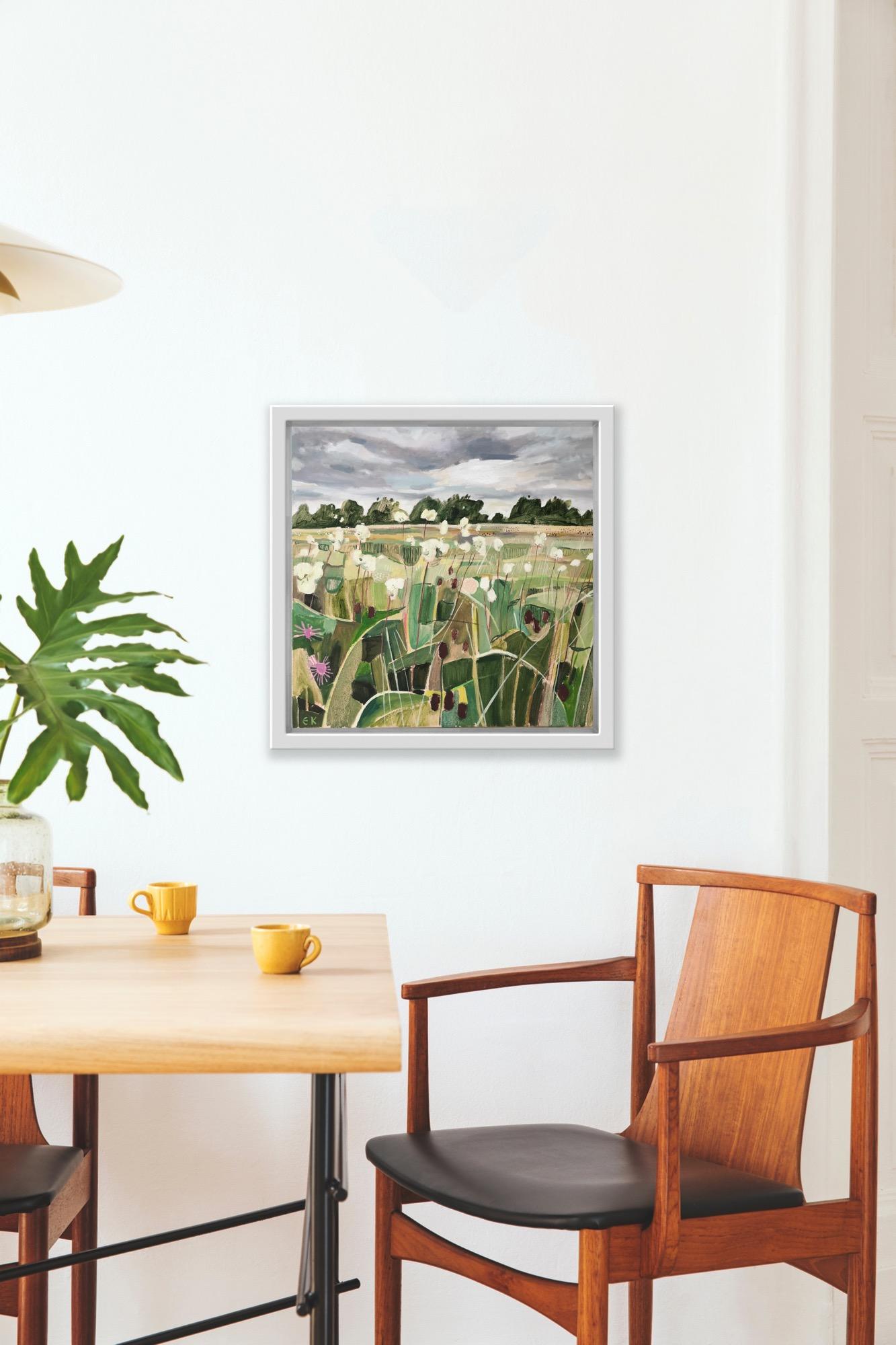 Long Meadow, peinture originale, paysage, art floral, impressionniste en vente 2