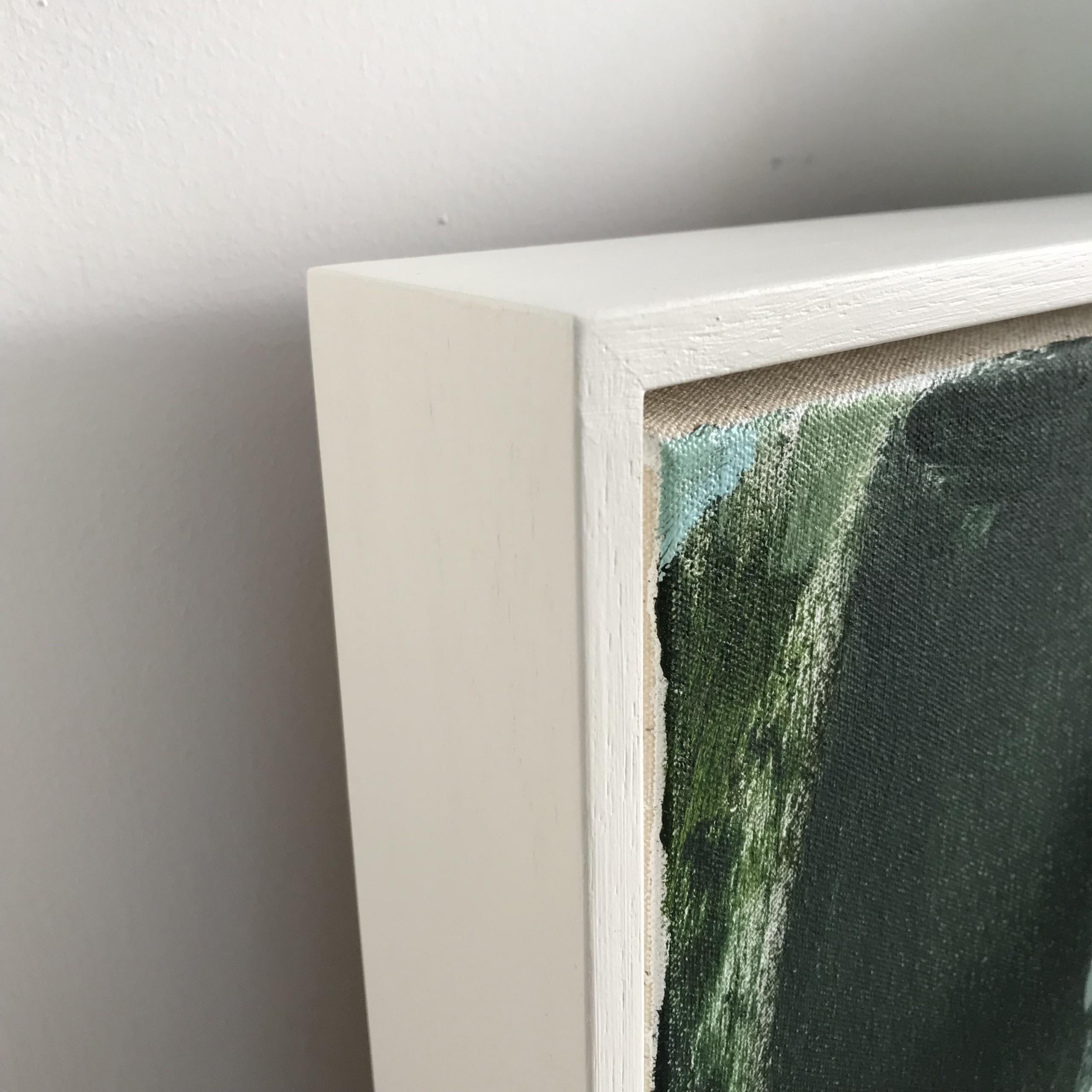 Bordure rouge chaude I, peinture florale semi-abstraite, Bright Art en vente 2