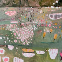Ryewater 538, Originalgemälde, Landschaft, Wiese, farbenfroh, elegante Kunst