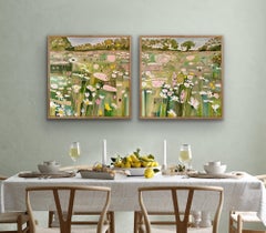 Ryewater in June dittico Pannello sinistro, quadro originale, paesaggio, Nature