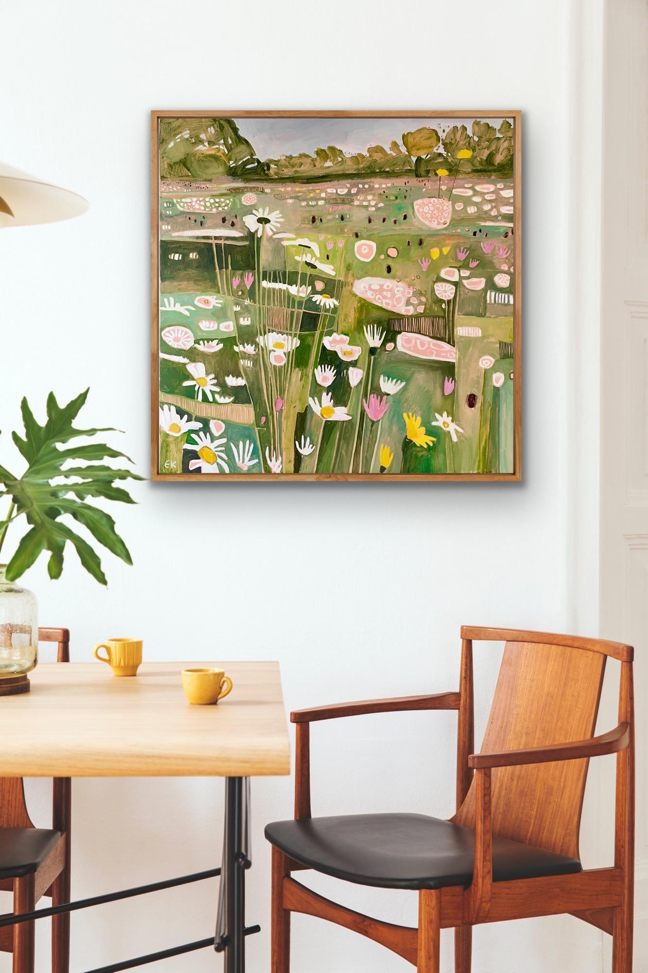 Ryewater in June diptych Left panel, Originalgemälde, Landschaft, Natur im Angebot 3