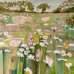 Ryewater in June right panel of diptych, original painting, landscape, nature