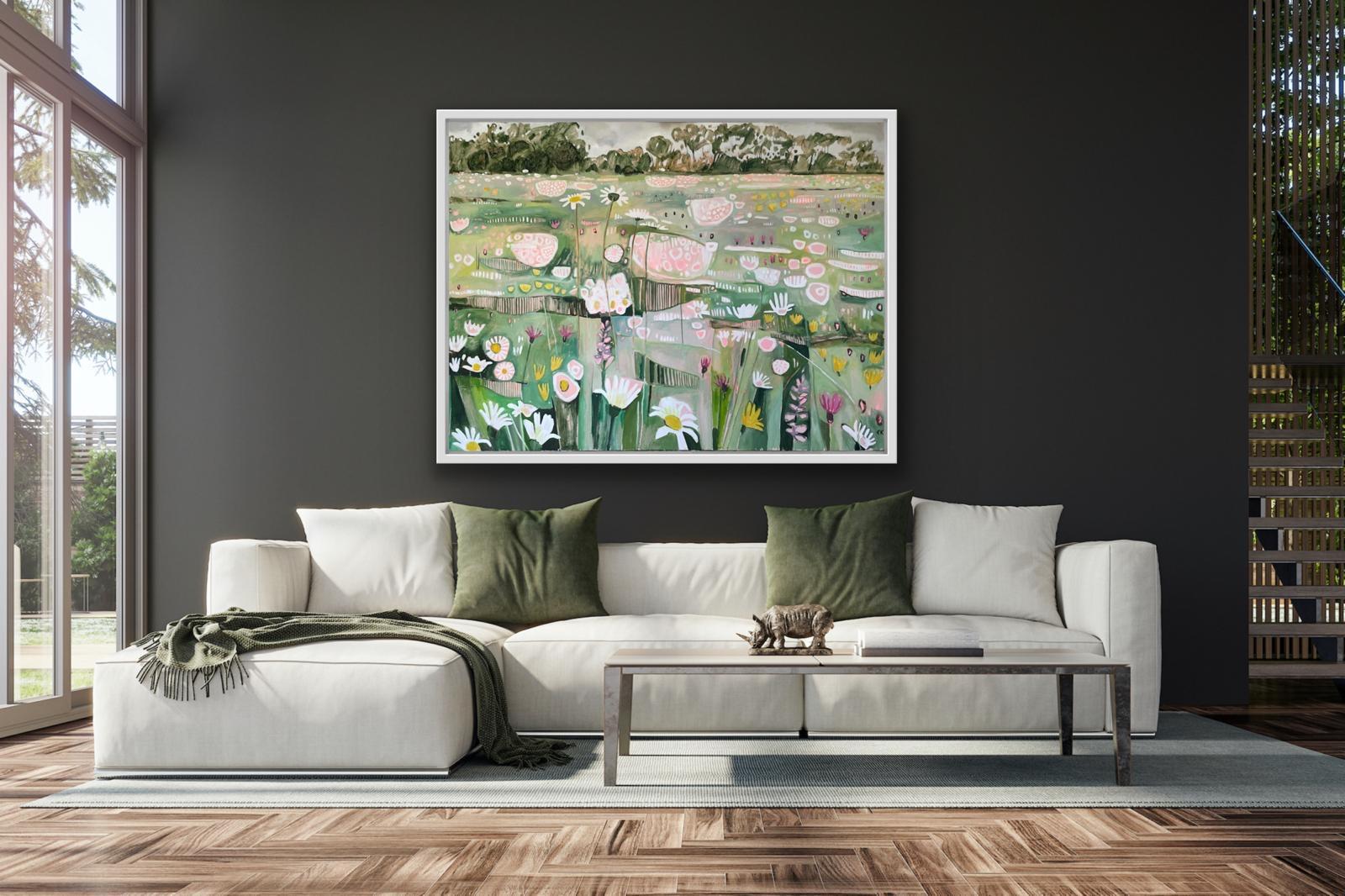 Ryewater in estate, Quadro originale, Nature art, Floreale, Fiori, Prati 5