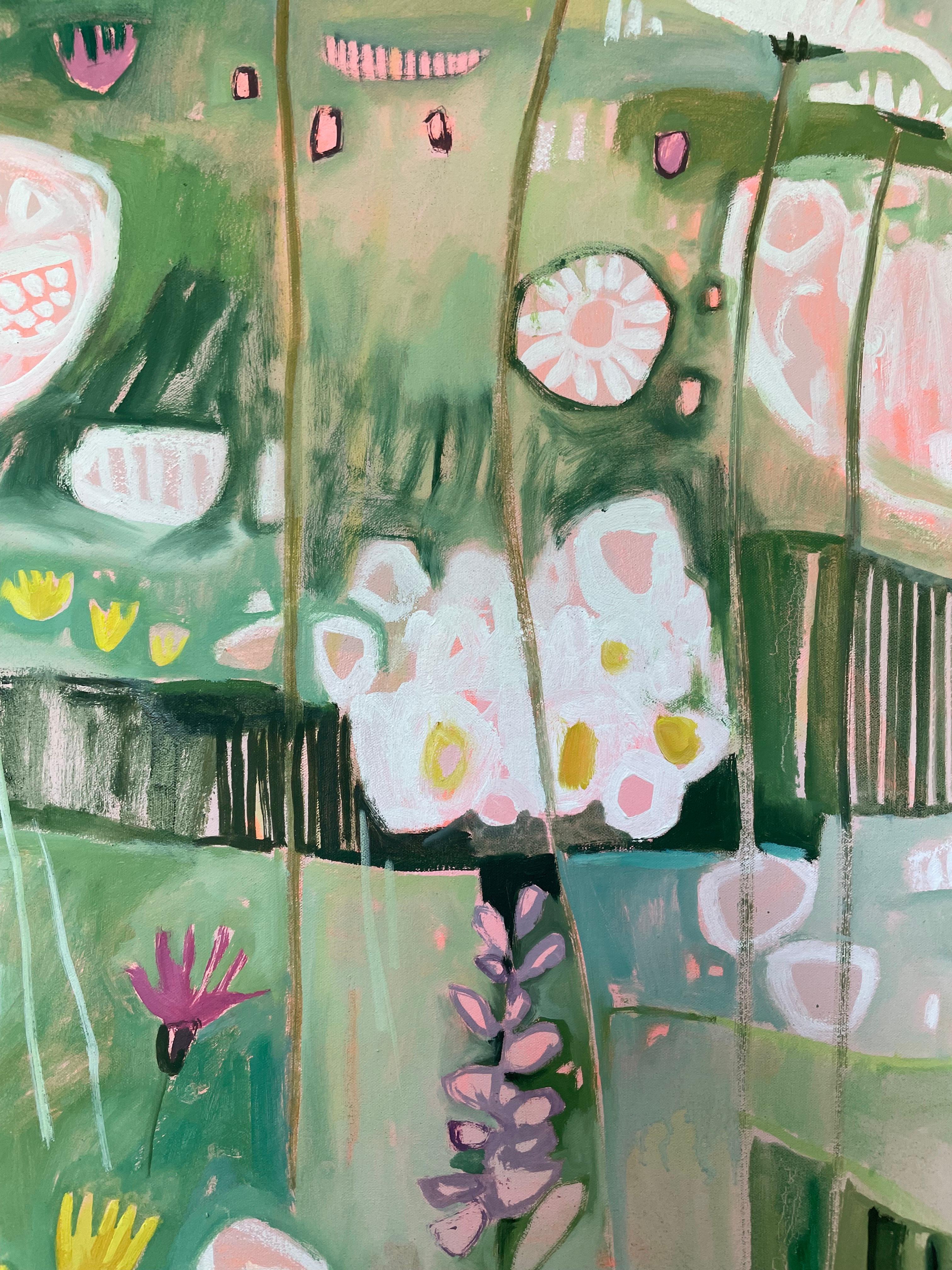 Ryewater in estate, Quadro originale, Nature art, Floreale, Fiori, Prati - Painting di Elaine Kazimierczuk