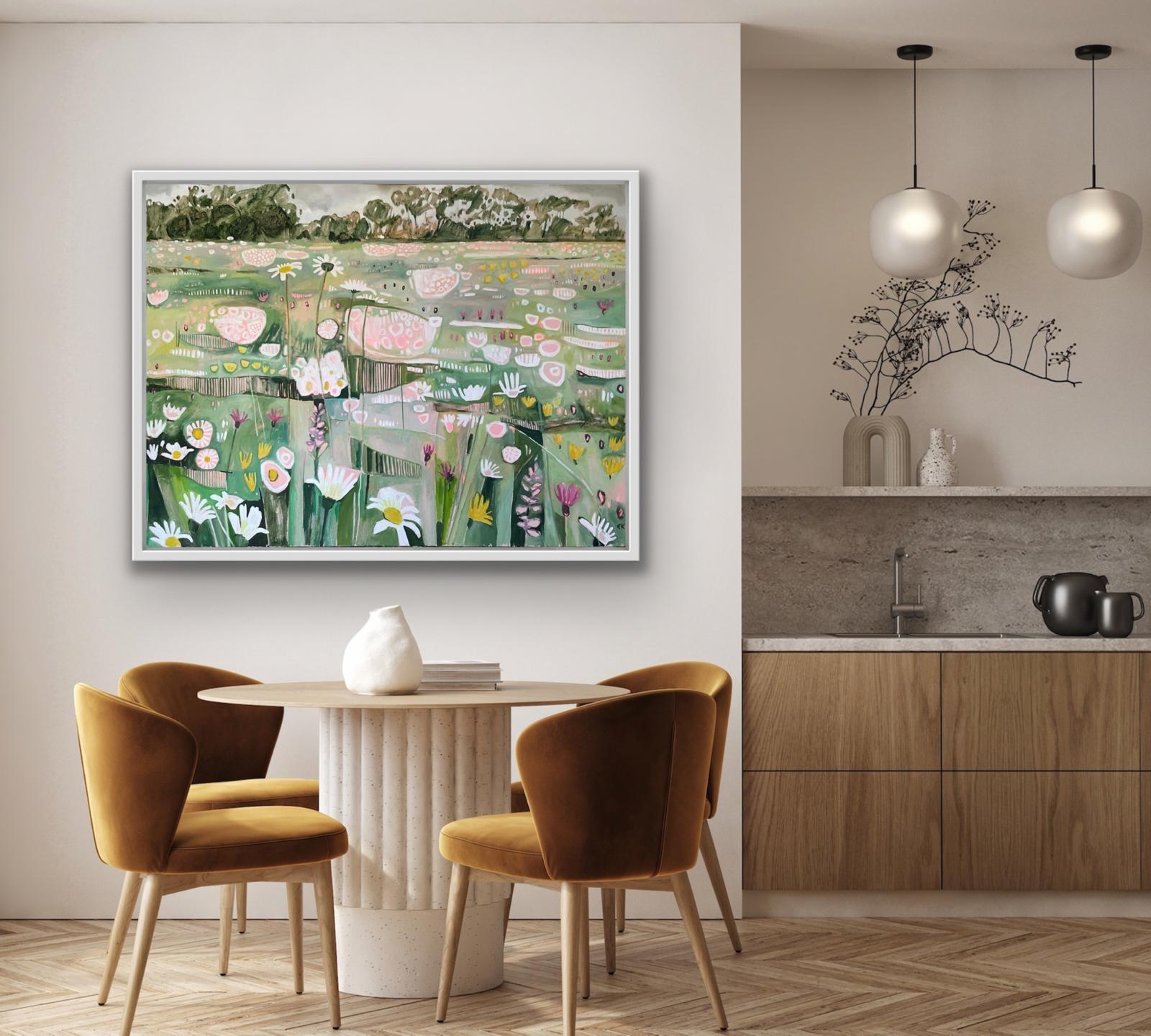 Ryewater in estate, Quadro originale, Nature art, Floreale, Fiori, Prati 3