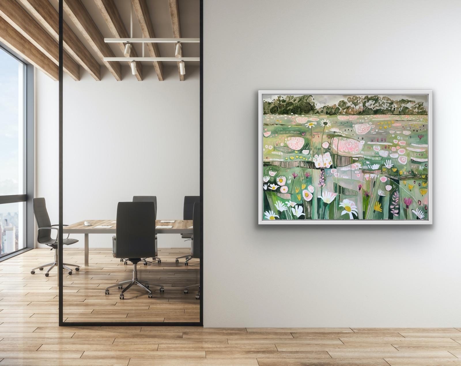 Ryewater in estate, Quadro originale, Nature art, Floreale, Fiori, Prati 4