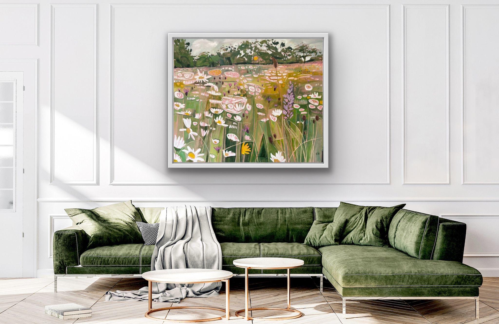 Ryewater Rythms, peinture originale, peinture florale abstraite en vente 1