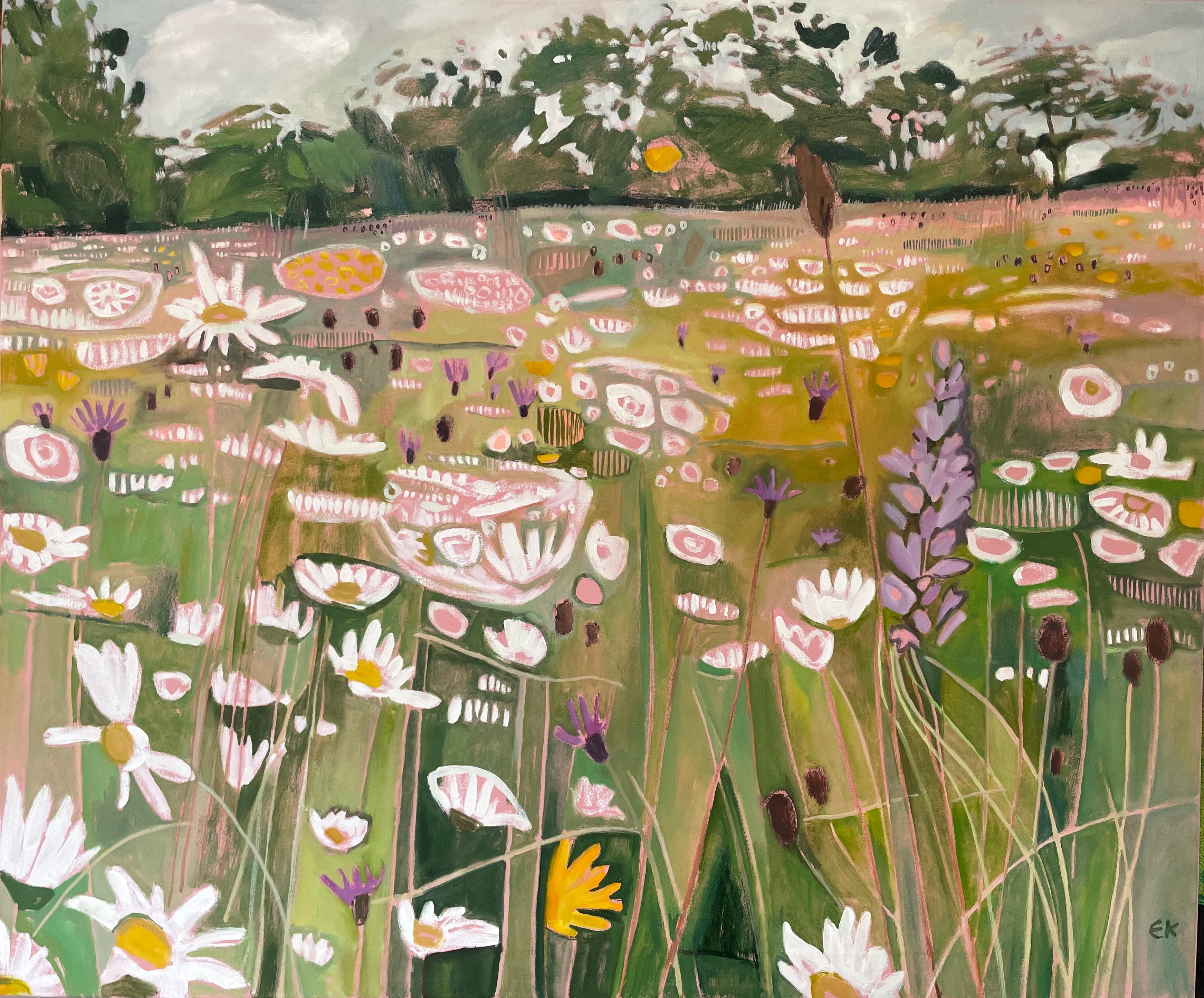 Ryewater Rythms, peinture originale, peinture florale abstraite en vente 4
