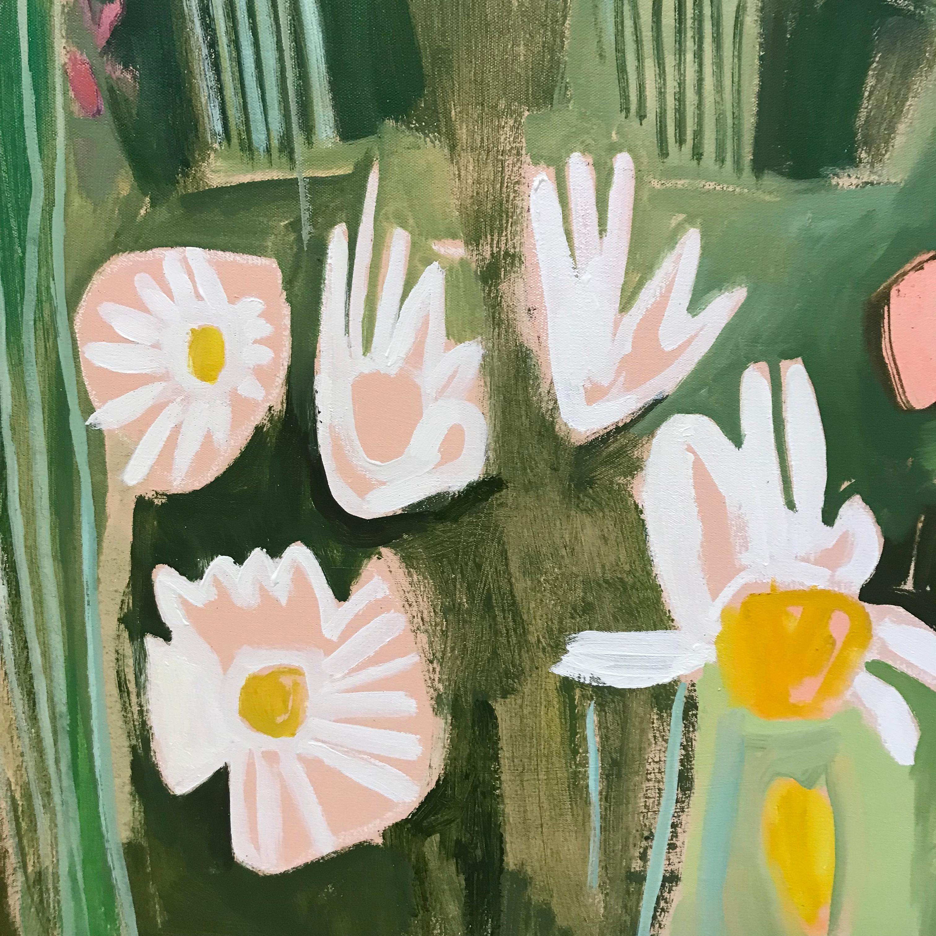 Ryewater VI, Pintura original, Cotswolds, Pradera floral, Naturaleza, Contemporáneo 7