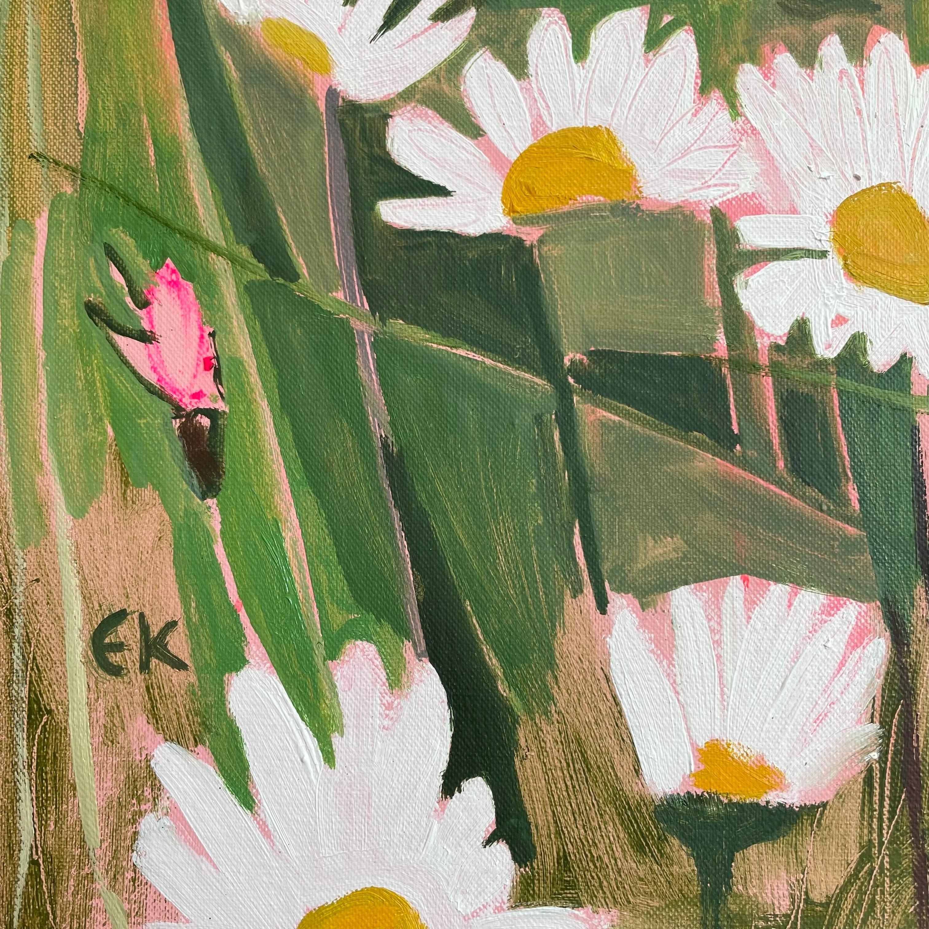 Ryewater with Daisies and Knapweed, Originalgemälde, Landschaft, zeitgenössisch im Angebot 3